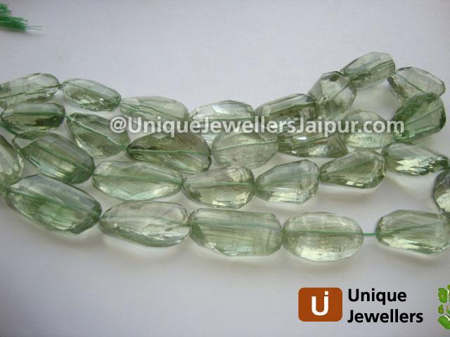 Green Amethyst Plain Nuggets Beads