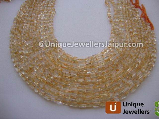 Citrine Plain Square Beads