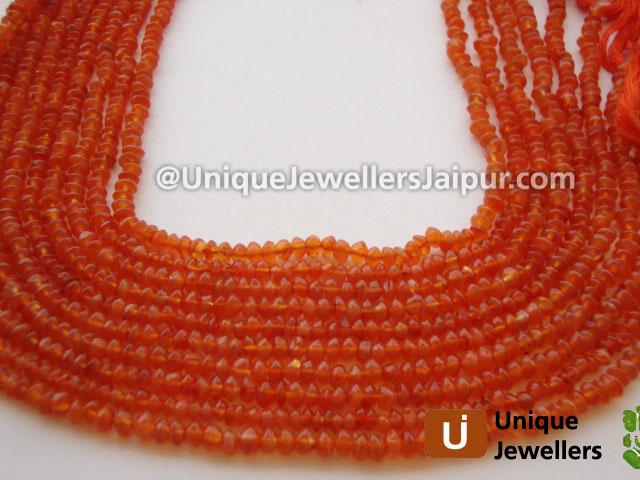 Carnelian Plain Button Beads