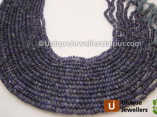 Iolite Plain Button Beads