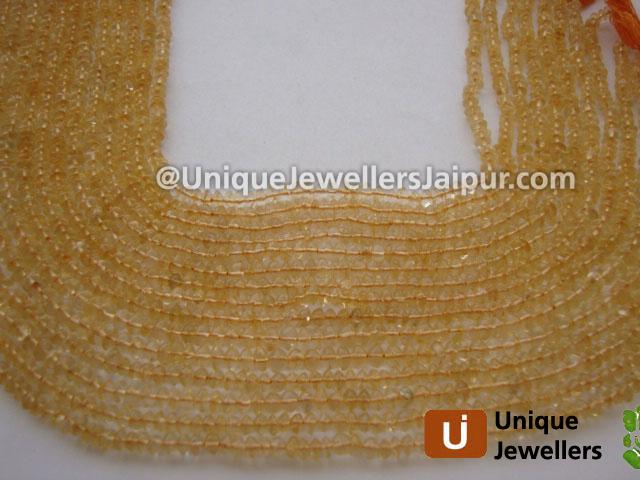 Citrine Plain Button Beads