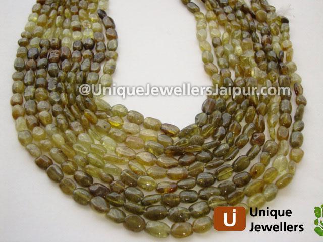 Grossular Garnet Plain Oval Beads