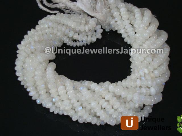 White Rainbow Plain Button Beads