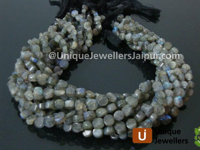 Labradorite Plain Coin Beads