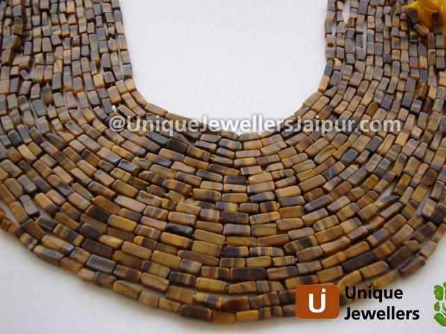 Tiger Eye Plain Square Beads