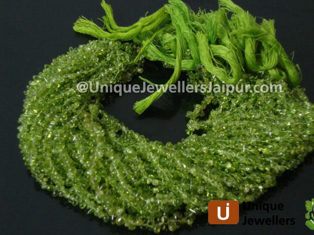 Peridot Plain Drop Beads