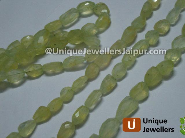 Prenite Faceted Nugget Beads