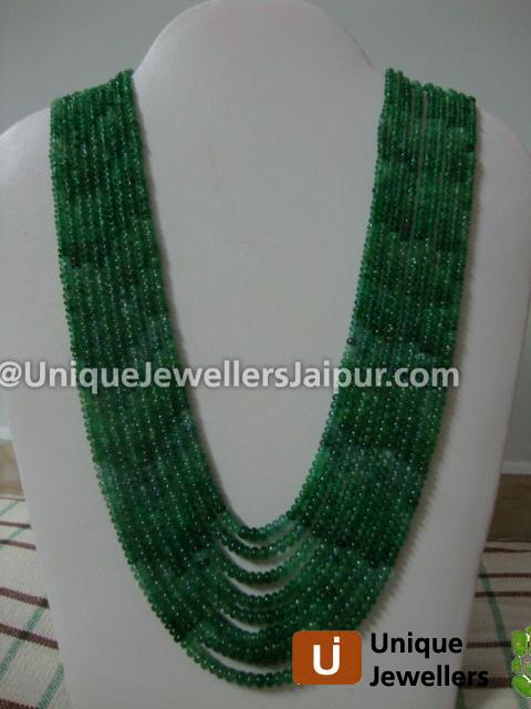 Emerald Shaded Plain Roundelle Beads