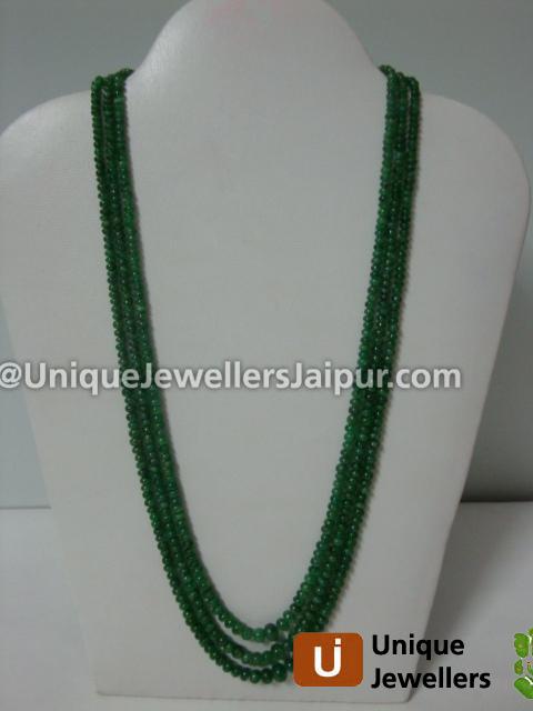 Emerald Plain Roundelle Beads