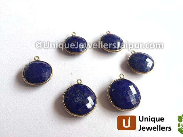 Gold Vermeil Lapis Coin Pendant