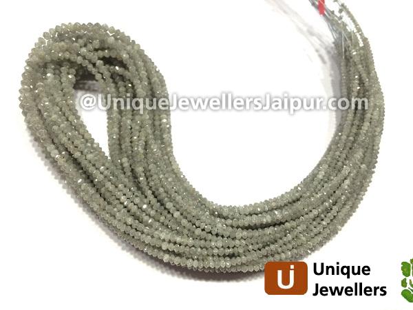 Grey Diamond Faceted Roundelle