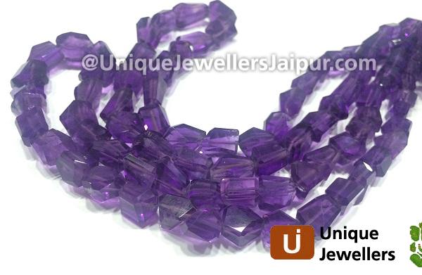 Amethyst Faceted Nugget Beads