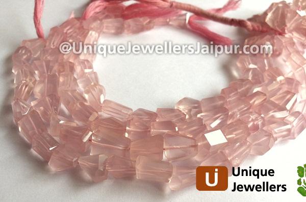 Rose Quartz Faceted Nuggets