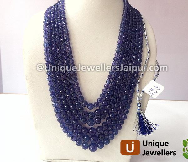 Tanzanite Far Smooth Round Beads