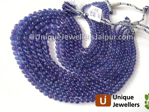 Tanzanite Far Smooth Round Beads