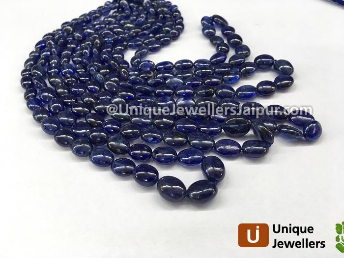 Blue Sapphire Smooth Oval Beads