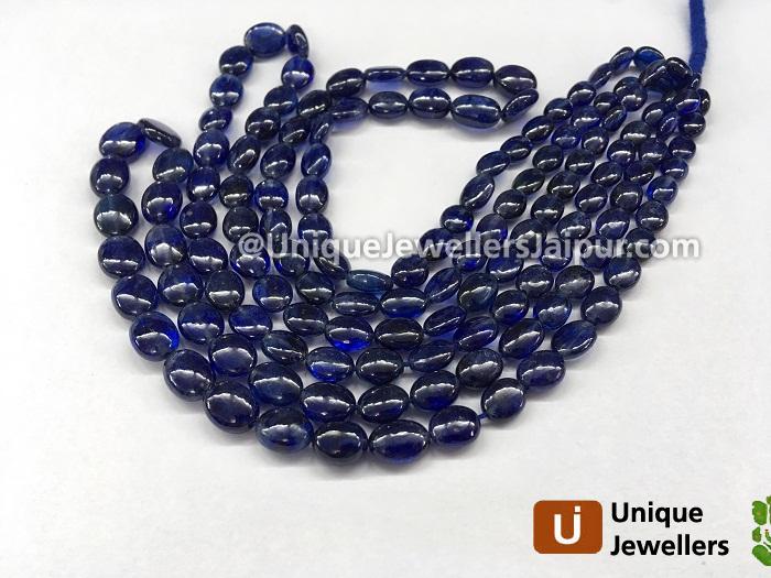 Blue Sapphire Smooth Oval Beads
