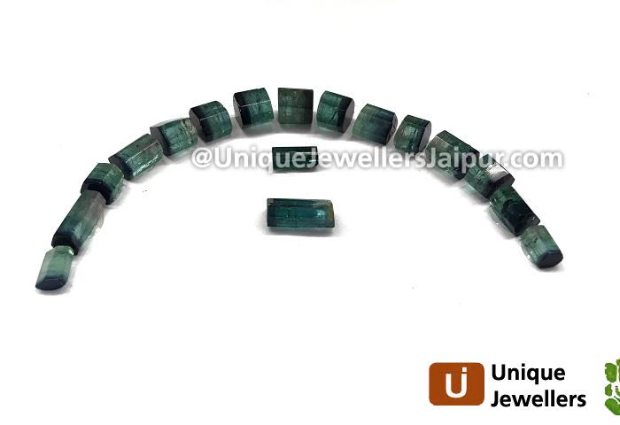 Blue Watermelon Tourmaline Step Cut Roundelle Beads