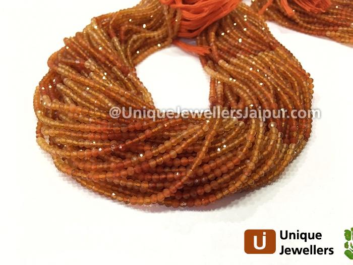 Carnelian Shaded Micro Cut Roundelle Beads