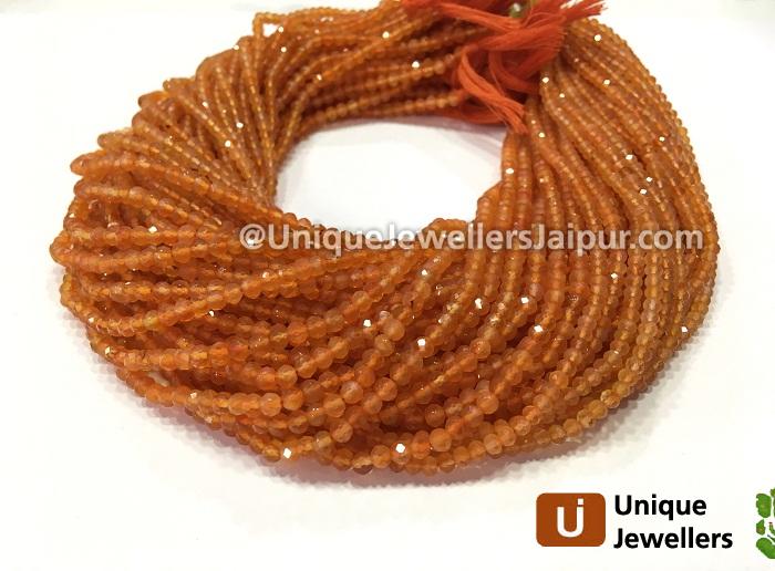 Carnelian Micro Cut Roundelle Beads