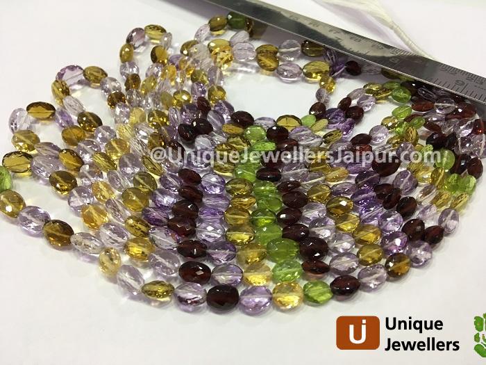 Multi Stone Faceted Nugget Beads