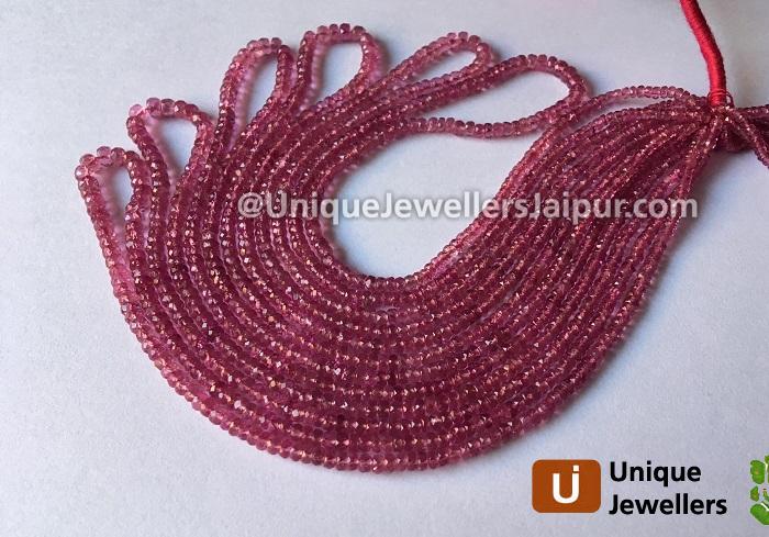 Rubellite Tourmaline Faceted Roundelle