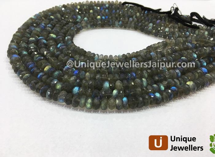 Labradorite Far Faceted Roundelle Beads