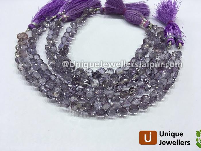 Pinkish Purple Quartz Faceted Onion Beads