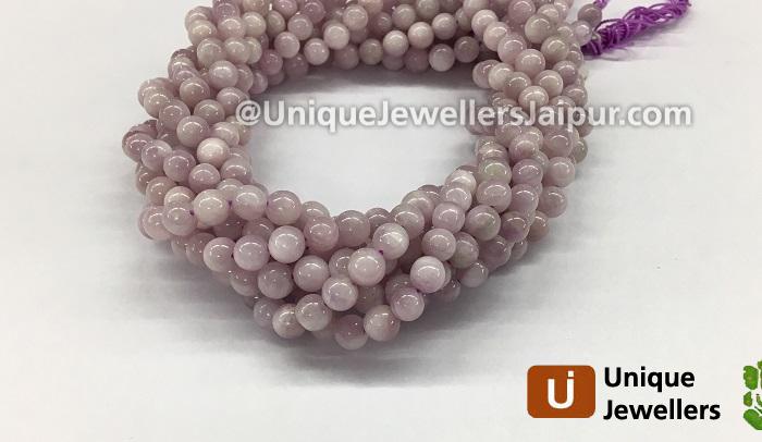 Kunzite Smooth Round Beads