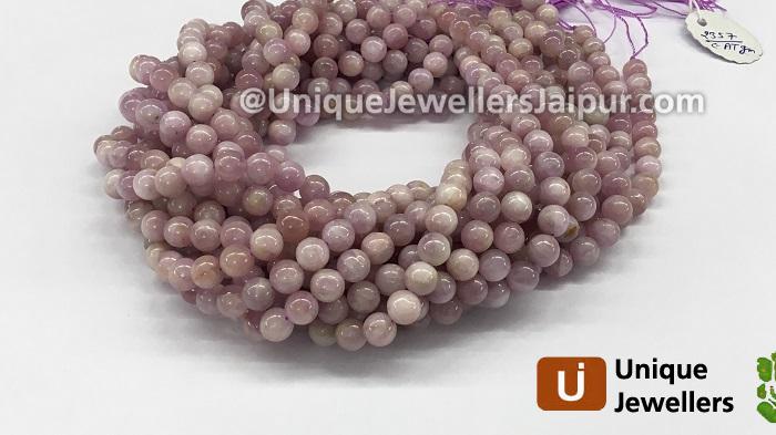 Kunzite Smooth Round Beads