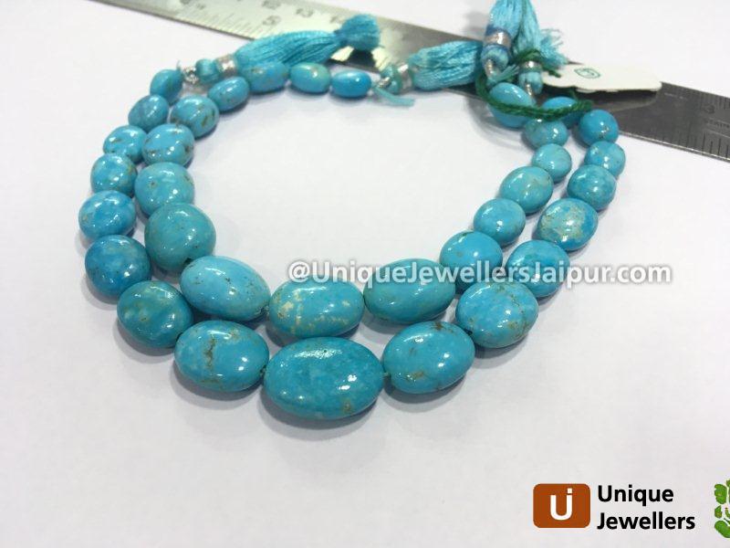 Sleeping Beauty Turquoise Oval Nugget Beads