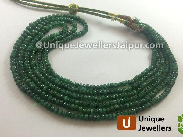 Emerald Smooth Roundelle Beads