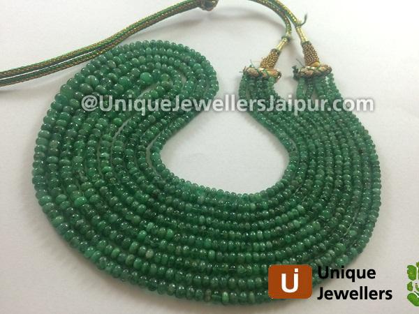 Emerald Smooth Roundelle Beads