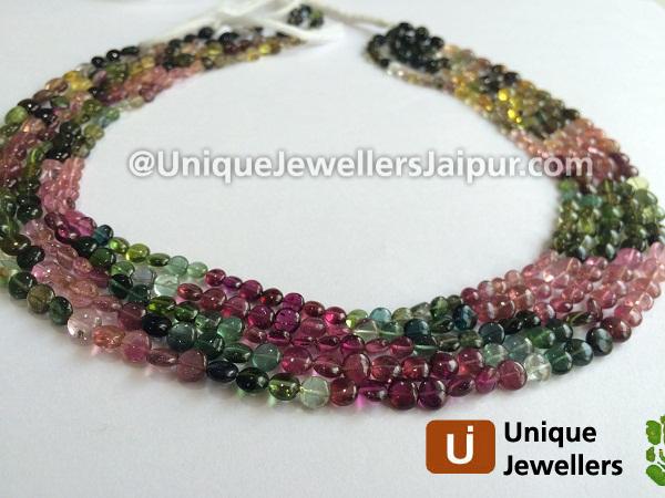 Tourmaline Smooth Coin Beads