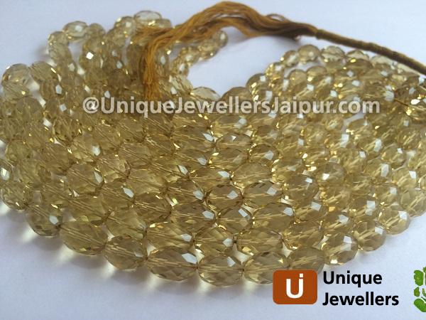 Honey Quartz Faceted Barrel Beads