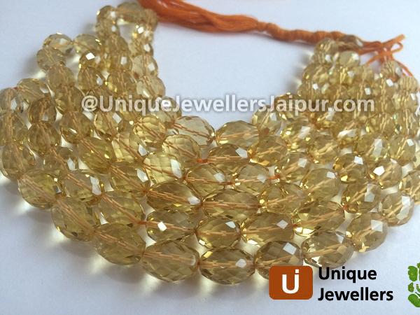 Citrine Faceted Barrel Beads
