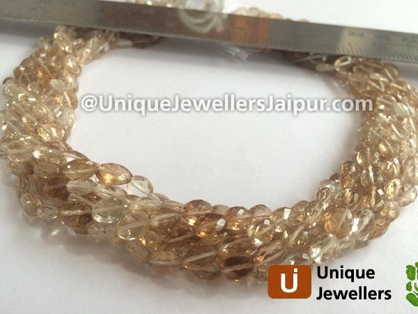 Brown Imperial Topaz Faceted Oval Beads