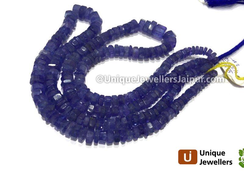 Tanzanite Step Cut Roundelle Beads