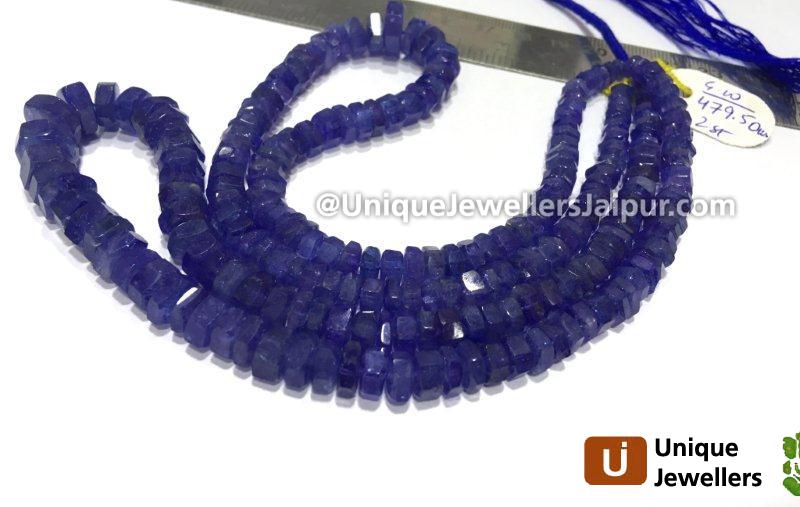 Tanzanite Step Cut Roundelle Beads