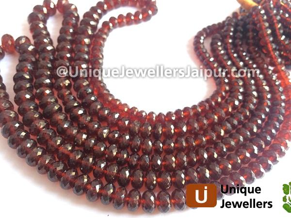 Spessartite Far Faceted Roundelle Beads