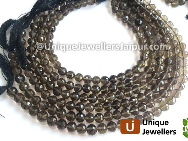 Smokey Faceted Round Beads