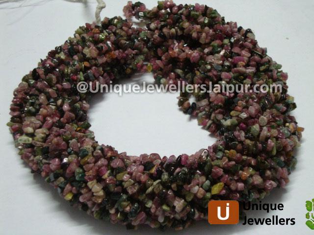 Multi Turmuline Uncut Chips Beads