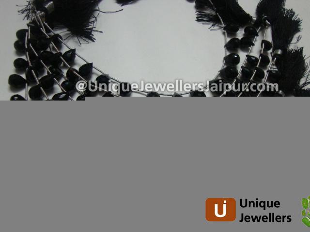 Black Onyx Faceted Drop Beads