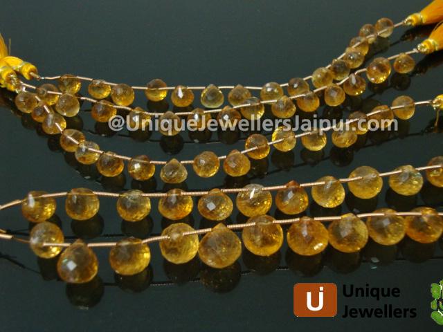 Citrine Faceted Onion Beads