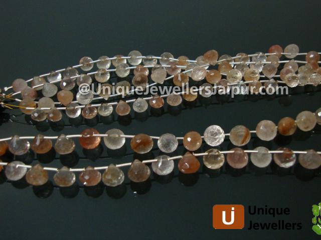 Copper Rutail Faceted Onion Beads