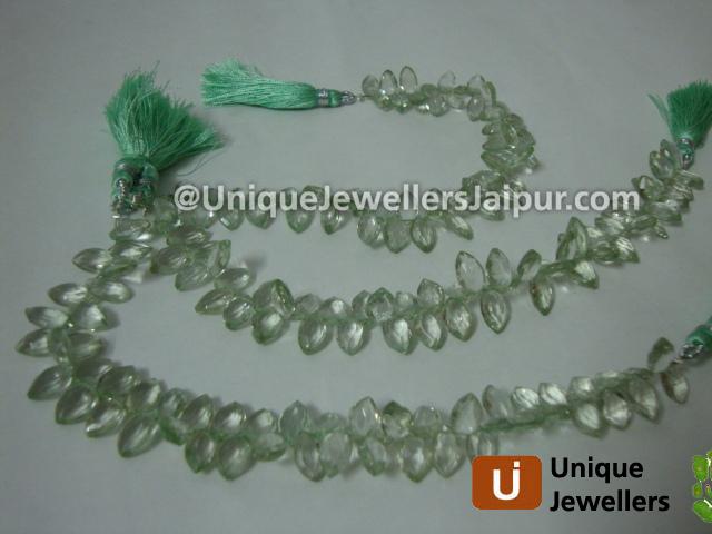 Green Amethyst Faceted Marquise Beads