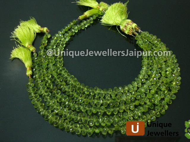 Peridot Faceted Drop Beads