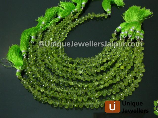 Peridot Faceted Drop Beads