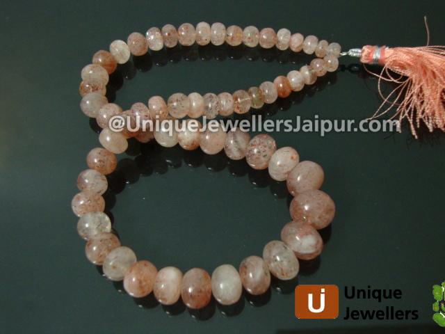 Sunstone Plain Roundelle Beads