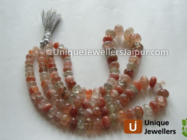 Multi Sunstone Plain Roundelle Beads